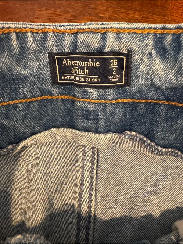Abercrombie & Fitch Paperbag Tie Waist Buttonfly Shorts Size 2 - Image 7
