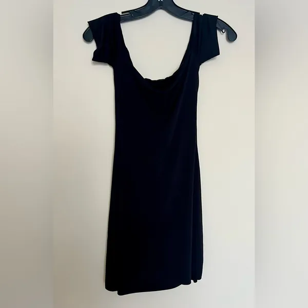 Mistress Rocks 'ROMANTIQUE' Black Jersey Bardot Mini Dress Size XS - Image 11