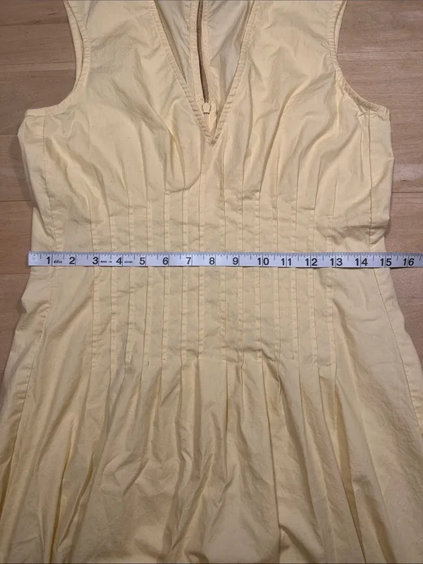 Maeve The Hailey Sleeveless V-Neck Pintuck Midi Dress Sz M - Image 8
