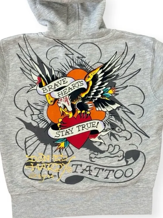 Ed Hardy Rose and Sword Full Zip Hoodie XS - Image 11