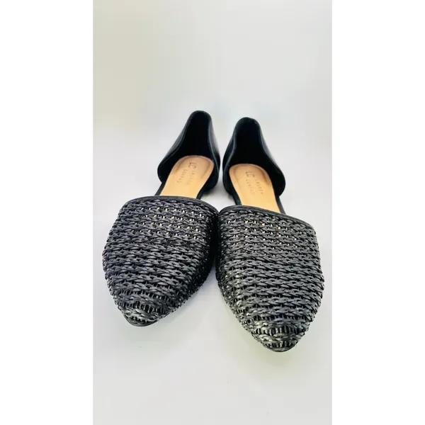 Lauren Conrad Calcite black weave D’Orsay pointy flats womens sz 9.5 - Image 5