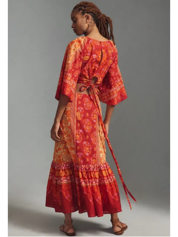 FARM Rio Combuco Cutout Maxi Dress Women’s Size M Boho - Image 14