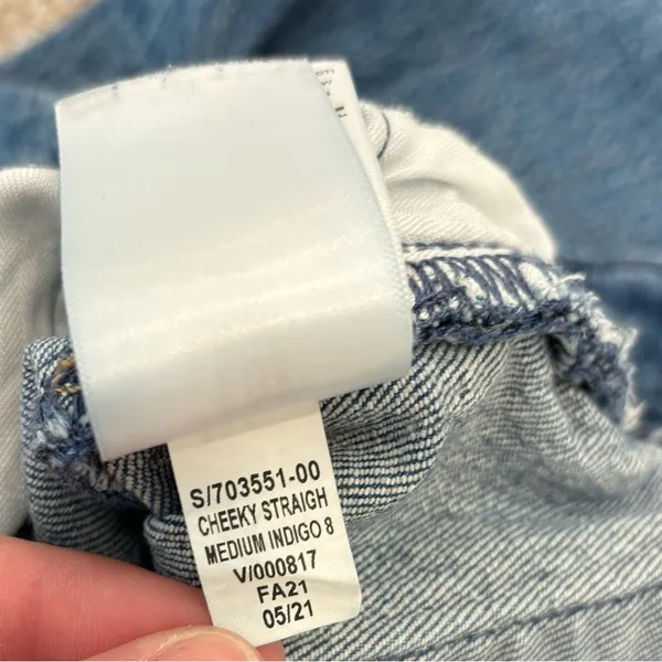 Gap Denim Cheeky Straight High Rise Button Fly Medium Wash Jeans - Image 10