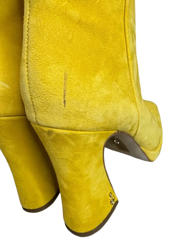Jaye Platform Suede Boots Size 7.5 Sunny Yellow Color. - Image 3