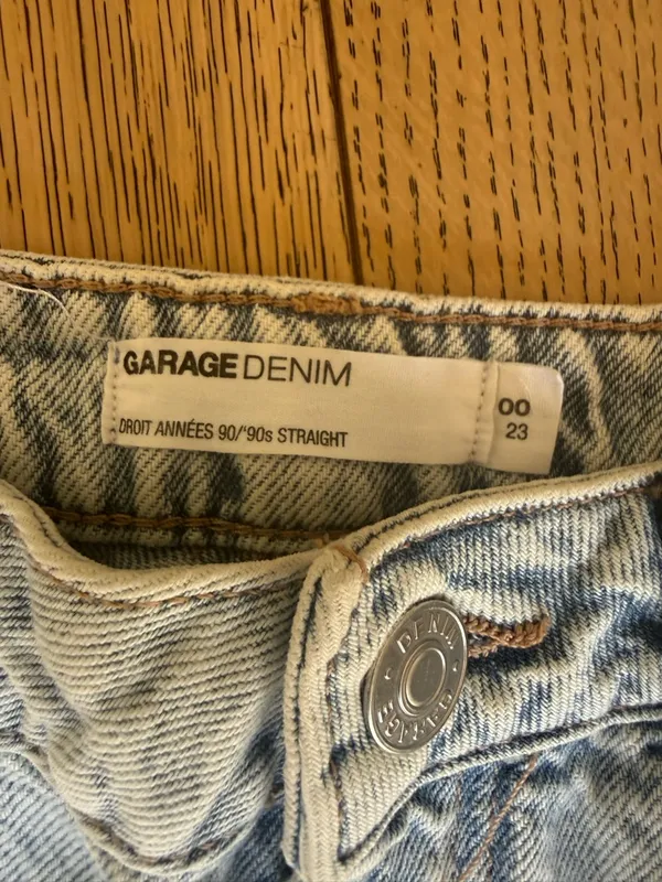 Garage Light Blue Distressed Straight Leg Jeans - Image 7