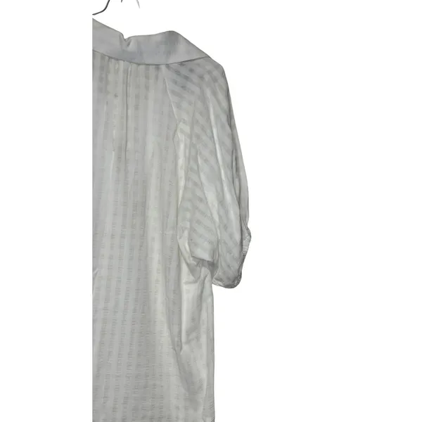 Anthropologie Women Mini Dress V-Neck Tiered 3/4 Sleeve‎ Tunic White Size XS NWT - Image 9
