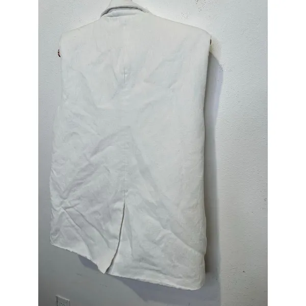 ENDLESS ROSE White Linen Blend Oversized Sleeveless Vest Blazer Size Small - Image 4