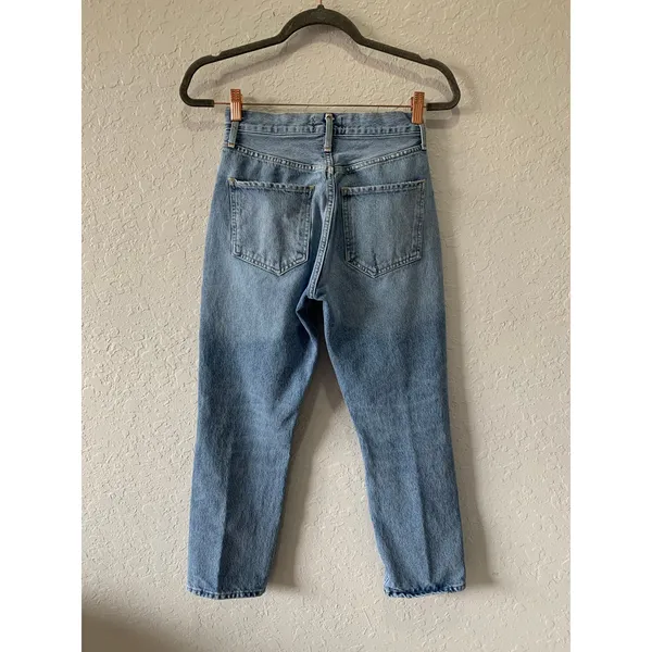 Agolde Women's Blue Distressed Boho Jeans Size 24 - Image 6
