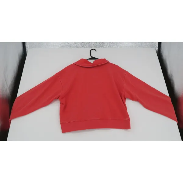 Prince Red Quarter Zip‎ Collared Sweatshirt Women's Cropped Casual Sporty - Image 6