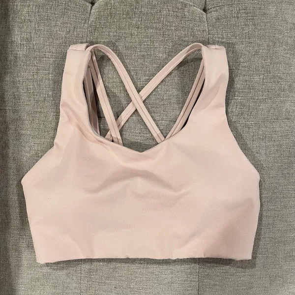 Senita Athletics Pink Strappy Sports Bra - Image 3