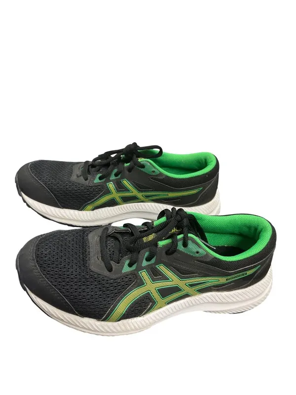 Asics Contend 8 wms black green leather fabric low sneakers sz 6.5 SKU 10-142 - Image 4