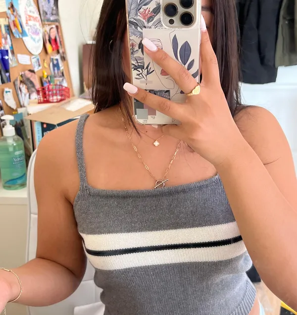 Brandy Melville Grey Knit Tank Top - Image 2