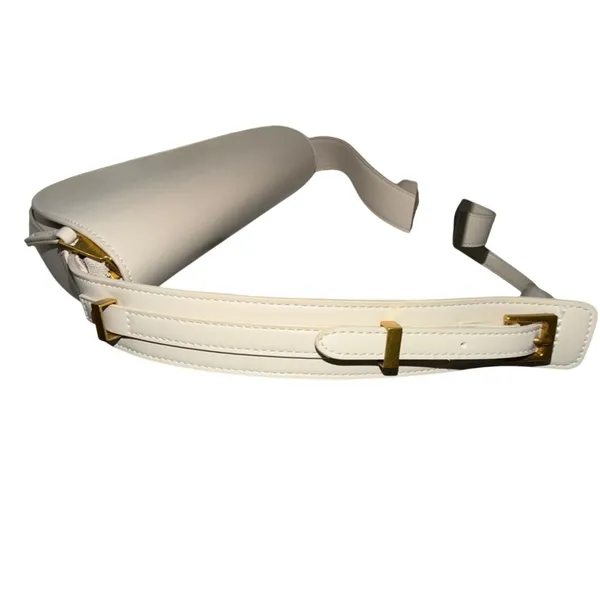 Zara Cream Asymmetric Crossbody Bag Sculptural Minimalist Half Moon Purse EUC - Image 7