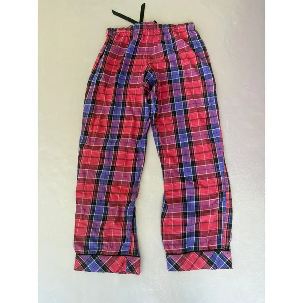 Victoria's Secret Pajama Set Plaid Sleepwear Lounge Medium M‎ - Image 7