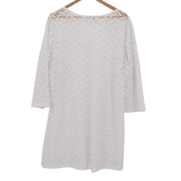 Crochet Lace Swim Cover Womens Sheer Resort Beach Vacation Cruise Pool One‎ Size - Image 4