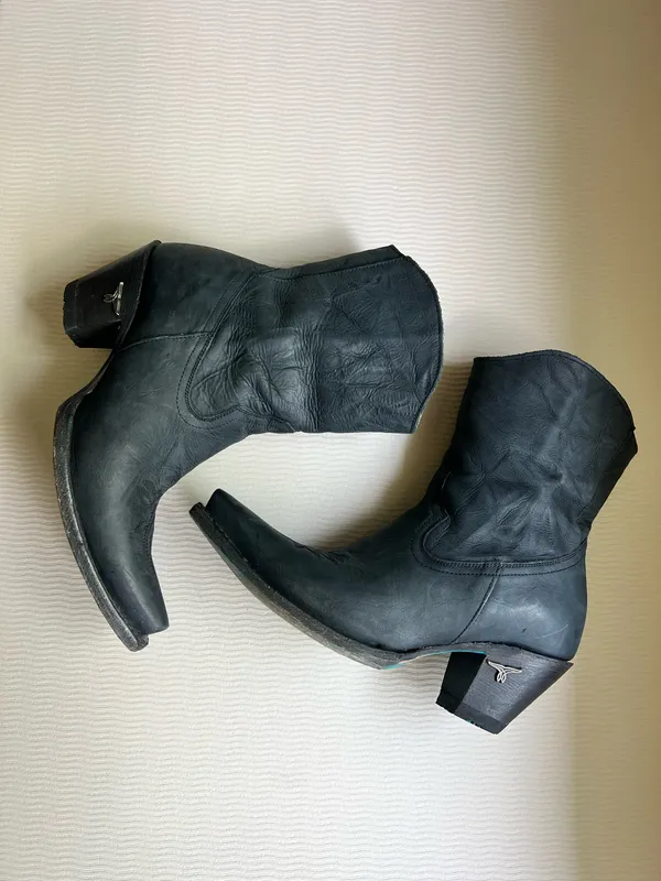 Lane Boots Smokeshow black leather western ankle booties 7 - Image 3