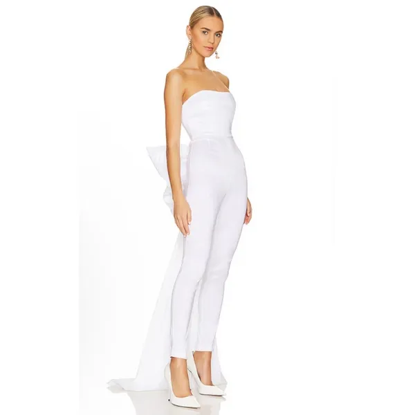 NWT Nookie Reese Black‎ Strapless Bow Jumpsuit Sz XS $289 - Image 4