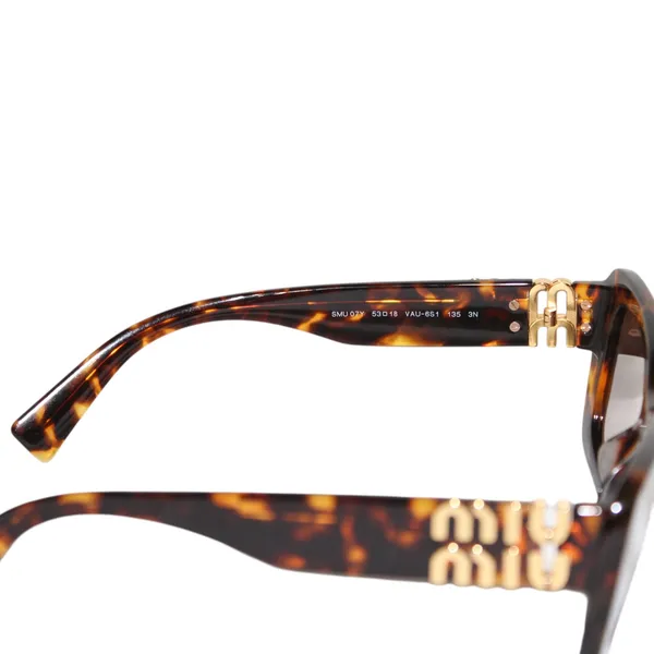 Miu Miu SMU 07Y 53mm Rectangular Sunglasses in Blond Havana - Image 6