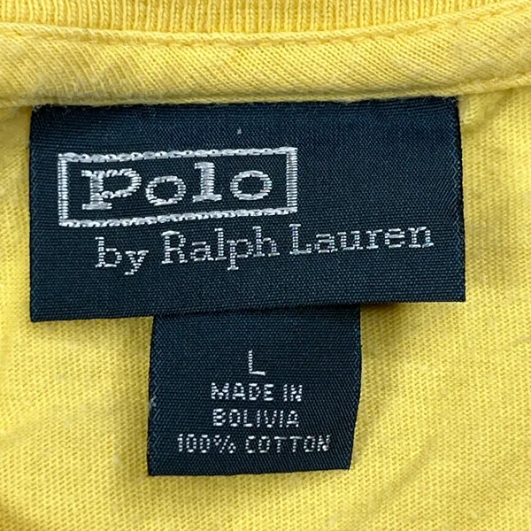Polo Ralph Lauren Yellow Cotton Short Sleeve Pony Logo T-Shirt Mens Large L - Image 2