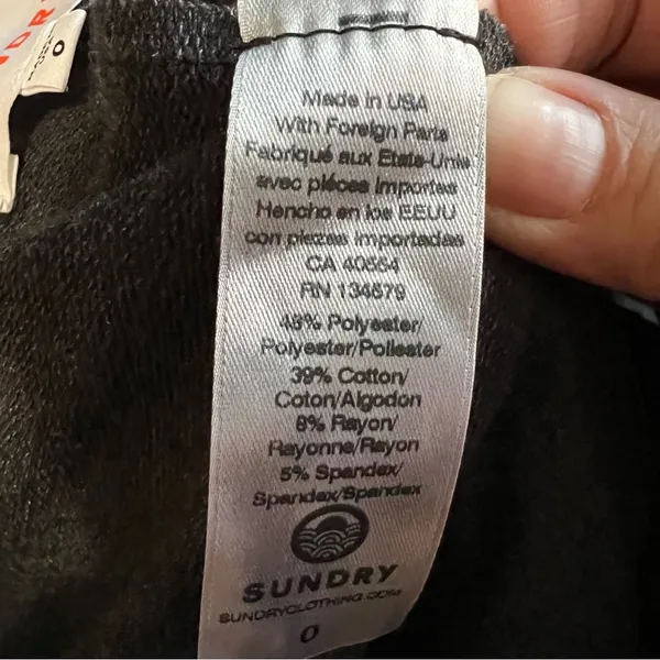 Sundry Gradient Ombré‎ Charcoal Gray Pink Sweatpant Joggers - Image 10