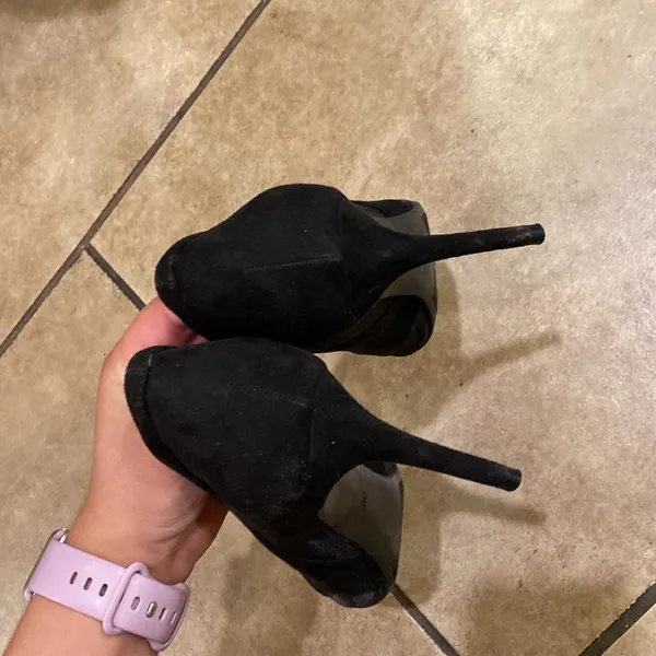 Marc Fisher Darlee Black Mesh Pointed Toe Heels - Image 4