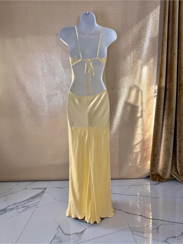 Bec & Bridge Cedar City Slip Maxi Dress with Keyhole V-Neck Size 4 - Image 8
