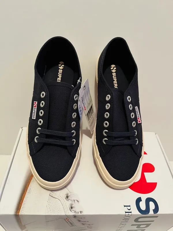 Superga 2750 Cotu Black White Sneaker - Image 4