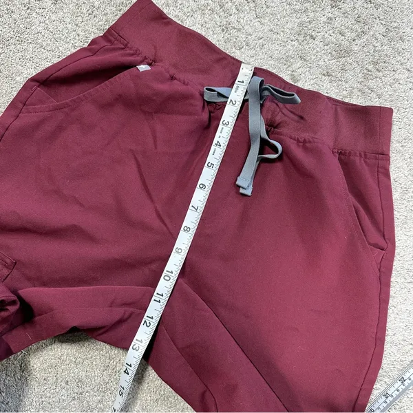 Figs Women’s High Waisted Zamora Jogger Scrub Pants Pull On in Burgundy ST - Image 13