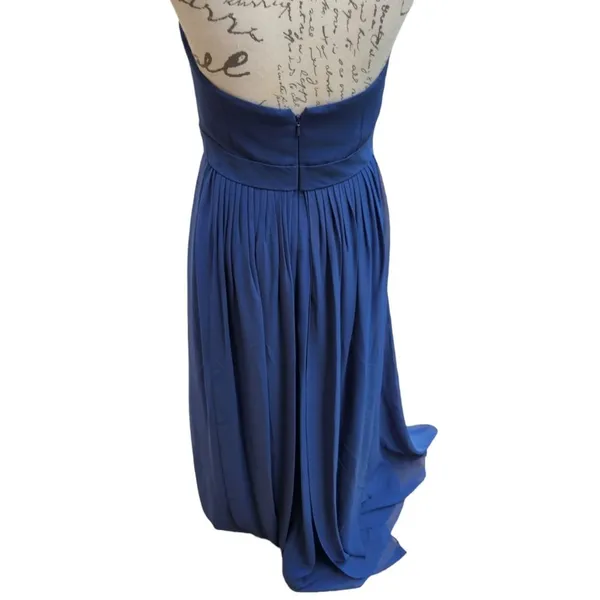 Jenny Yoo‎ Aidan Convertible Bridesmaid Gown Sz 6 Navy Strapless Sweetheart Neck - Image 6
