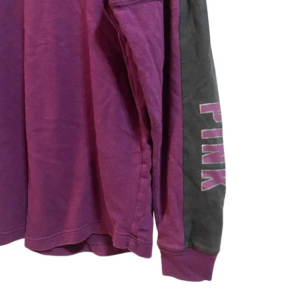 PINK Victoria's Secret Spell‎ Out purple long sleeve graphic sweater Pullover - Image 4