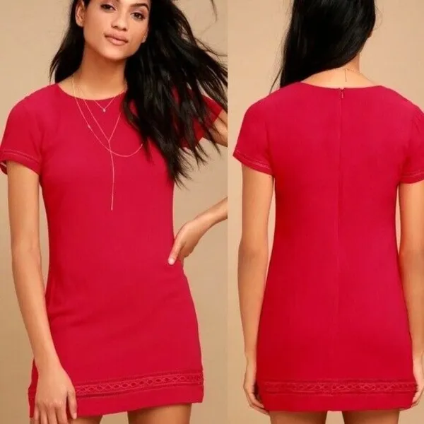 Lulus Perfect‎ Time Shift Dress in Red Size Small - Image 2