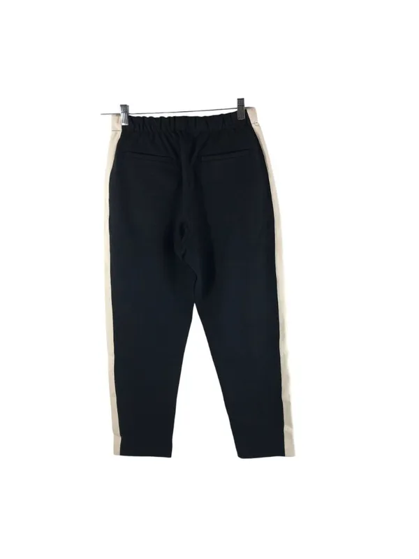 Everlane Womens The Dream Pant Tuxedo Stripe Pintuck Pull On Tapered Black M - Image 2