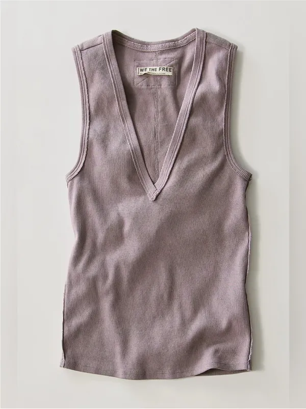 NWOT Free People We The Free Neria Tank - purple dove - XS - Image 3