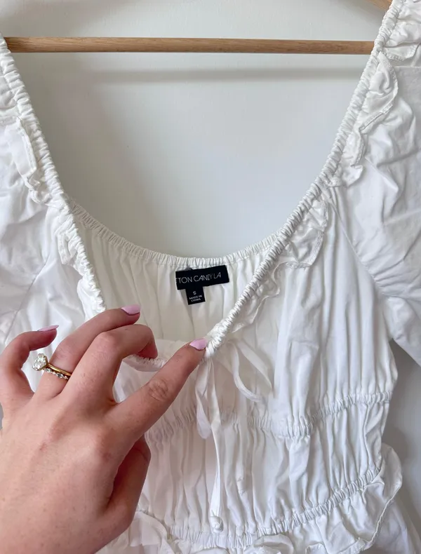 White Mini Dress - Image 3
