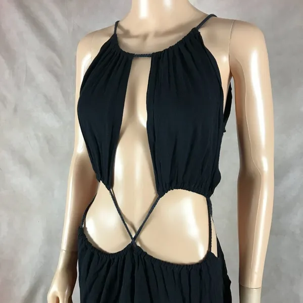 Papermoon Black Cut Out Mini Dress Size Medium - Image 11