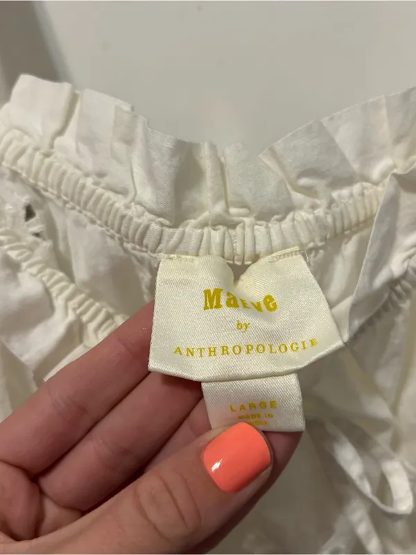 Anthropologie Maeve Eyelet-Border Tank Top - Image 4