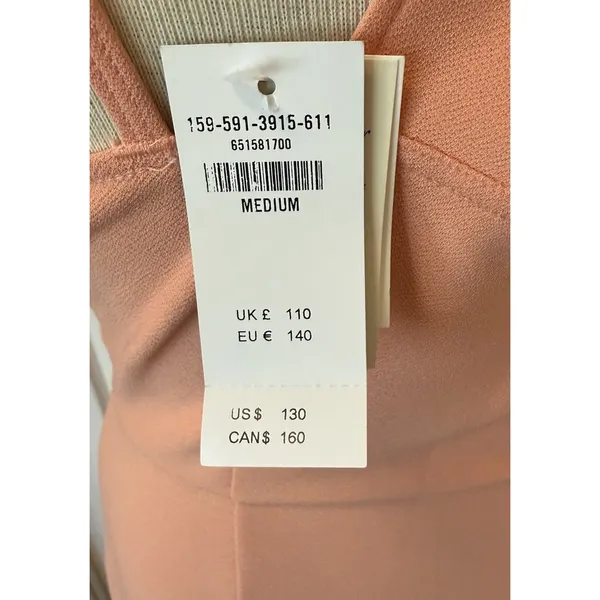 Abercrombie & Fitch NWT Bridesmaid Dress Sz MED Peach Asymmetric‎ Formal Prom - Image 14