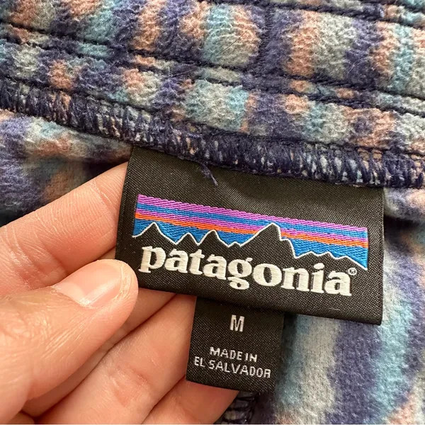 Patagonia Women’s Micro D Joger Fleece Pants Pull On Drawstring in Trees Ikat M - Image 8