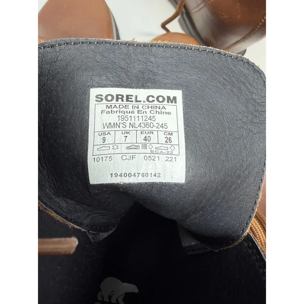 Sorel Joan Of Arctic‎ Wedge III Brown Leather Lace Up Boots Women Size 9 - Image 14