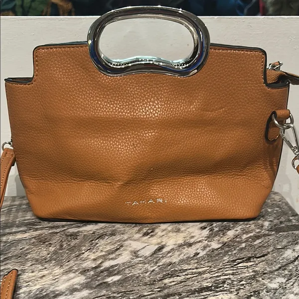 Tahari Tan Leather Women's Bag - Image 4