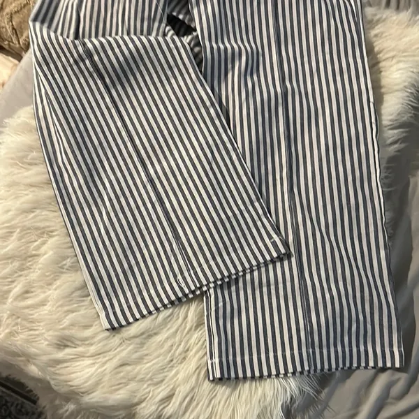 Linda Black and White Striped Jumpsuit - Image 3