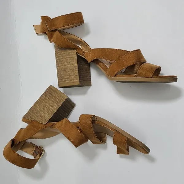 ‎Brash Block Heel Brown Sandals Size 8 - Image 8