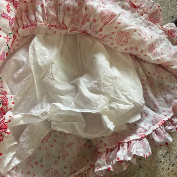 HILL HOUSE Home Paz Mini Skirt‎ mermaid seashell Cherry Print Size Small - Image 6