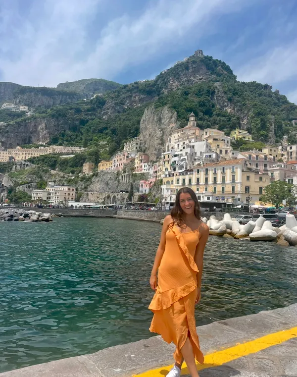 Boutique Orange Sundress - Image 3