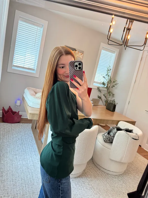 Green Going out one Shoulder Top from Zara - Image 2