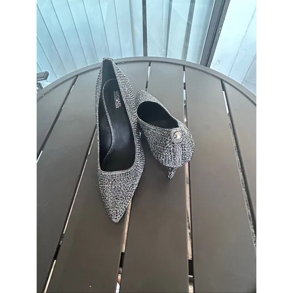Michael Kors Black Rhinestone Pumps Size 8M - Image 13