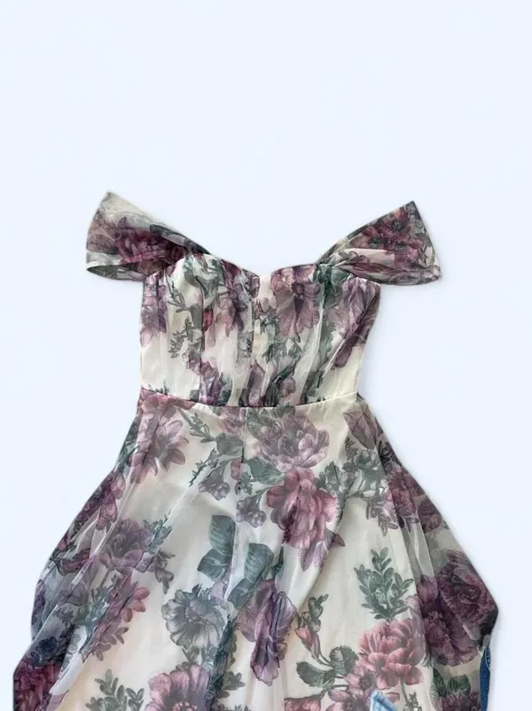 Maxi mesh floral off the shoulder dress size S by Lovely Grace - Image 5
