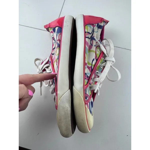 Coach Barrett Poppy canvas sneakers Signature Pattern Tennis Shoes Size‎ 8.5B - Image 6