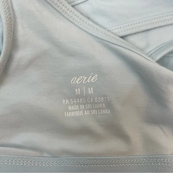 NWT Aerie Baby Blue Cotton Scoop Bralette M - Image 3