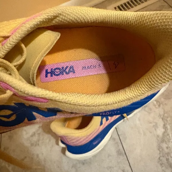 Hoka Mach 5 Running Shoes in Orange, Pink, & Blue - Image 11